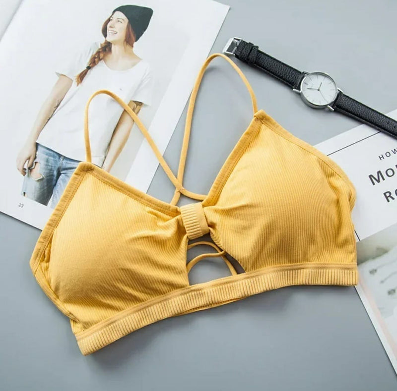Women Cross Strap Threaded Sports Yoga Pure Cotton Bra | Buy 1 Get 1 Free