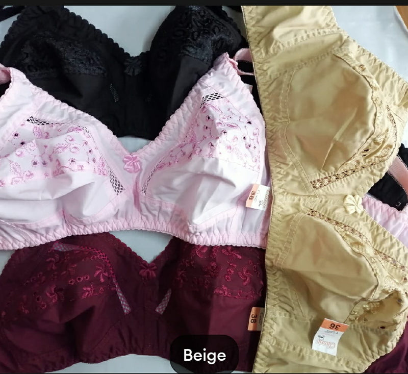 Pack Of 3 | Chicken Cotton Bra | 3 Different Colours