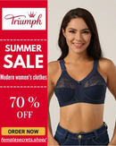 70% OFF | PACK OF 2 IMPORTED TRIUMPH DOREENA BRA BEST FOR SUMMER | FREE HOME DELIVERY