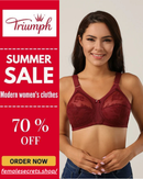 70% OFF | PACK OF 2 IMPORTED TRIUMPH DOREENA BRA BEST FOR SUMMER | FREE HOME DELIVERY