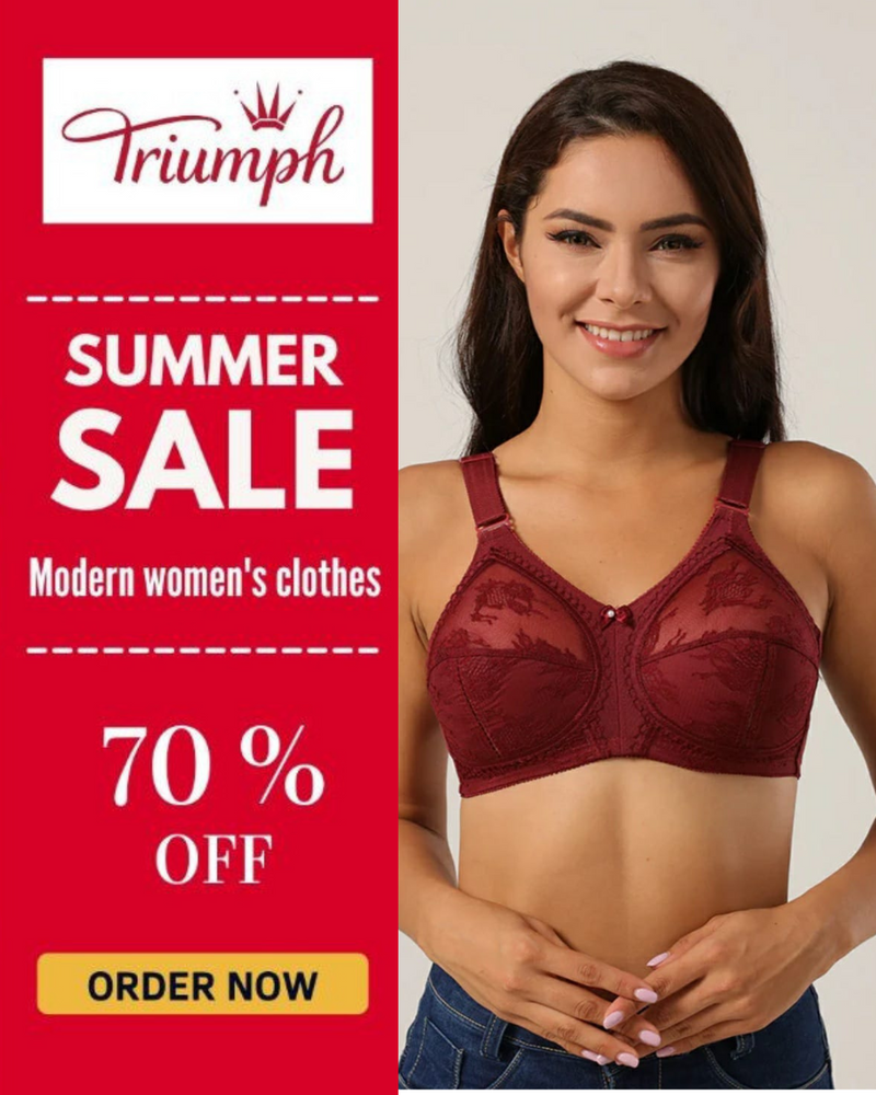 70% OFF | PACK OF 2 IMPORTED TRIUMPH DOREENA BRA BEST FOR SUMMER | FREE HOME DELIVERY