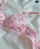 Pack of 3 | Cute Hello Kitty Style Bra – Adorable & Comfy