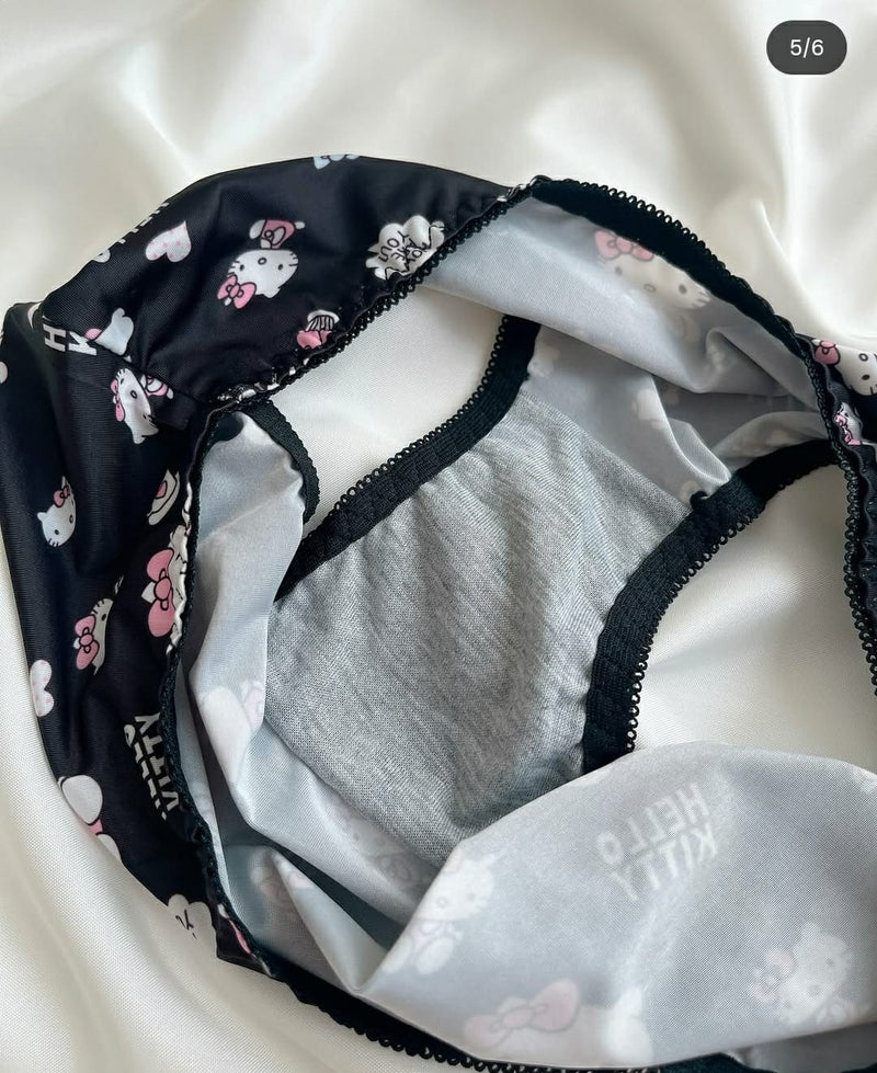 🎀 Pack of 2 | Pink Hello Kitty Style Bra And Panty – Cute & Comfy Everyday Wear 🎀