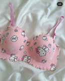 🎀 Pack of 2 | Pink Hello Kitty Style Bra And Panty – Cute & Comfy Everyday Wear 🎀